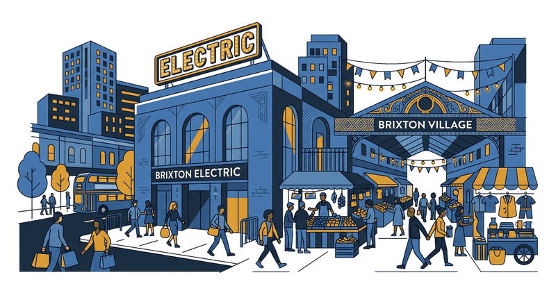 Illustration of a London landmark near Lambeth